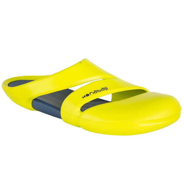 Шлепанцы для бассейна мужские желто-синие CLOG 100 Nabaiji