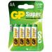 Батарейка АА SUPER ALKALINE 15A-BC4 LR6 GP 4 шт