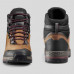 Ботинки для походов водонепроницаемые женские коричнево-черные TREKKING 100 Forclaz