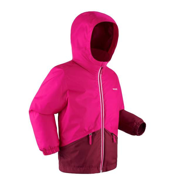 Куртка горнолыжная водонепроницаемая теплая детская розовая 100 Wedze