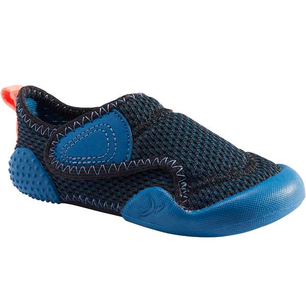 Обувь спортивная для занятия гимнастикой для детей темно-синяя BABY LIGHT Domyos