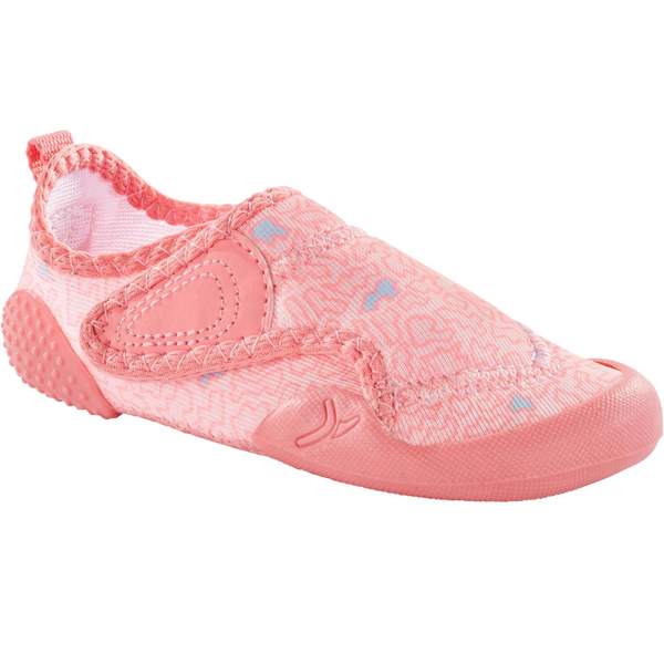 Обувь спортивная для занятия гимнастикой для детей с принтом розовая BABY LIGHT Domyos