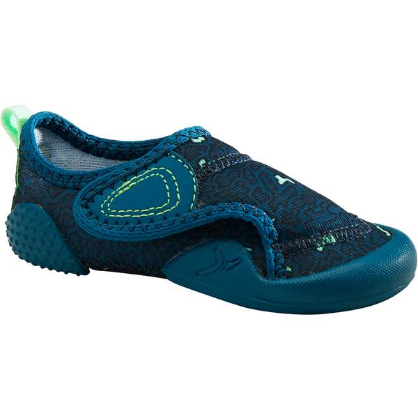 Обувь спортивная для занятия гимнастикой для детей с принтом синяя BABY LIGHT Domyos