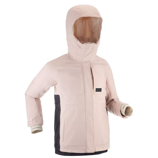 Куртка для лыж и сноуборда для девочек розовая SNB JKT 500 Dreamscape