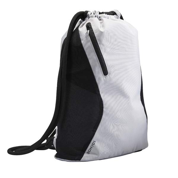 Рюкзак (сумка для обуви) для фитнеса 15 литров черно-серый