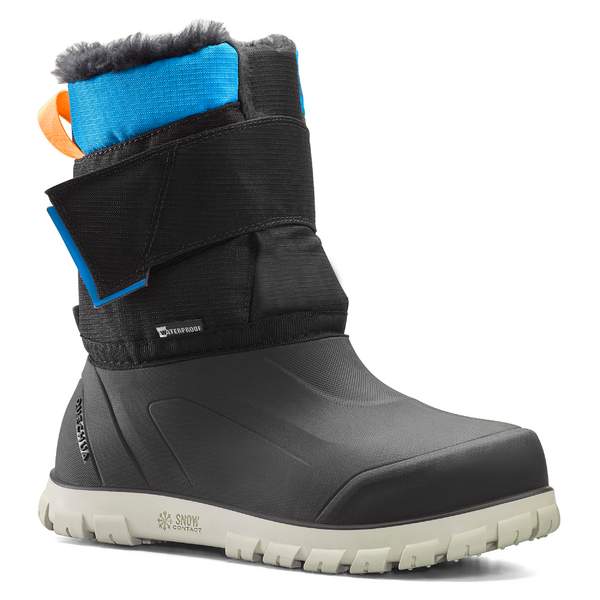 Сапоги для походов зимние водонепроницаемые детские размер 24-38 черно-синие SH500 X-WARM Quechua