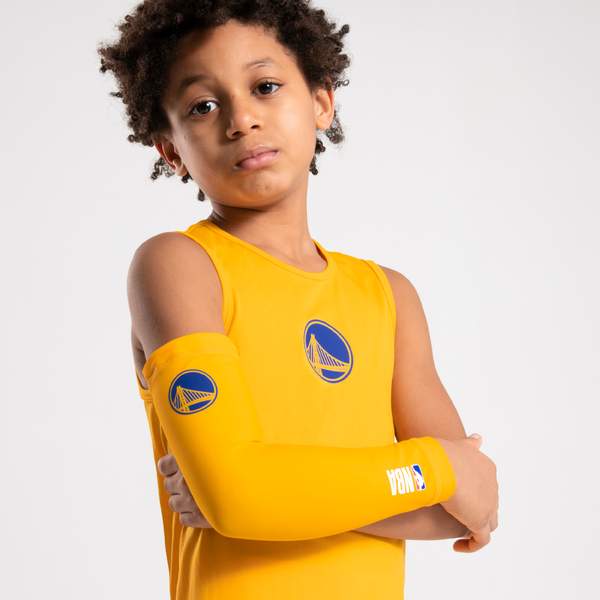 Бандаж локтевой для детей желтый E500 / NBA GOLDEN STATES WARRIORS Tarmak