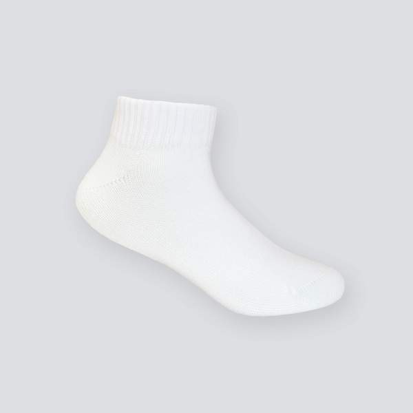 Носки базовые низкие для детей 2 пары белые DOMYOS